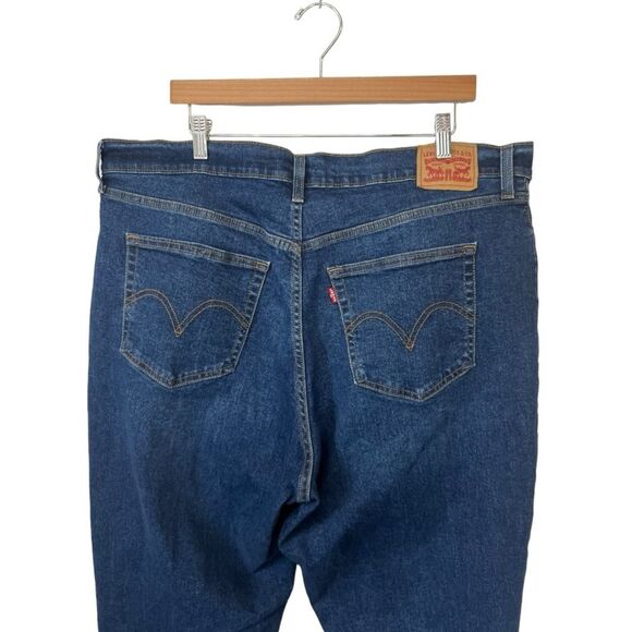 Levi’s | Women’s Plus Size Wedgie Straight High Rise Dark Wash Button Fly Jeans - Picture 5 of 9